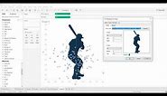 Tableau Tutorial - Custom Background Images / Sports visuals (X-Y scatterplot, Baseball)