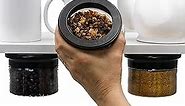 New Lidless Airtight Magnetic Kitchen Storage Containers, Coffee Bar Accessories, Brown Sugar Keeper, Space Saving Storage, Quick One Handed Access (Modern Black, 3 Pack)
