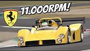 11.000rpm Ferrari 333 SP with N/A V12 Engine! - Amazing Sound at Mugello Circuit!