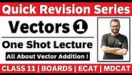 Vectors # 01 | Vector Addition | One Shot Lecture | Revision | MDCAT | ECAT | NEET | JEE Mains