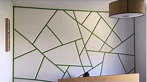 How to paint a DIY geometric feature wall in four easy steps