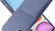 MZELQ iPhone 11 Case 2019 (6.1 Inch) Liquid Silicone Card Slot Soft Thin Ultra Slim Fit Cover Shockproof Anti Scratch Microfiber Lining Full Body Protection Shell for iPhone 11-Lavender Grey