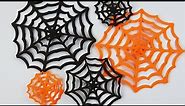 Paper Spider Web | How To Make Paper Spider Web For Halloween Decorations | Halloween Crafts