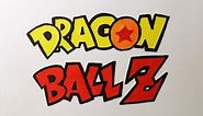How to draw Dragon Ball Z logo - Dessin du logo DBZ