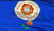 Closeup Waving National Flag of Lancaster City, Pennsylvania