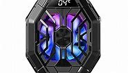Phone Cooler, Black Shark Cell Phone Coolers Semiconductor with RGB&Time Display for iPhone Cooler for Gaming & Video Streaming & VLOG Mobile Cooling Fan for iPhone&Android Phone Black - 2Pro (Wired)