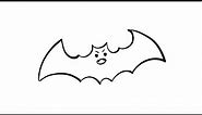 How to Draw a Simple Vampire Bat | Step-by-Step Lesson