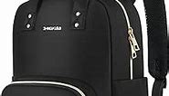 Laptop Backpack Women, Computer Backpack Women, Lightweight Backpack for Travel, Stylish Women Work Bag, College Casual Daypack 15.6 Inch, Waterproof Business Computer Backpack for Ladies Nurse, Black