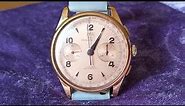 ITA 18k Geneve Chronograph Gold Watch 1955