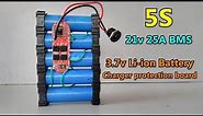 5S - 21v Li-ion battery charger using 3 in 1 5A BMS board || POWER GEN