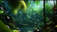 Tropical forest stream | Free animated motion background | Jungle scenery animation