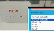 Exploring Airtel 4G Router Configuration Settings || Switch Network Mode
