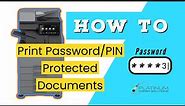 How To Print Confidential Password or PIN Protected Prints on Sharp Copier