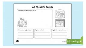 All About My Family Worksheet