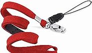 MIFFLIN Premium Flat Safety Lanyards with Oval Key Hook + USB Accessory Clip (Red, 36 Inch, 5 Pack)