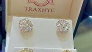 TraxNYC Review: 14K Gold 17 Pointer Diamond Flower Earrings #66909