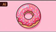 How to Create A Donut From SKETCH to VECTOR - Adobe Illustrator TUTORIAL