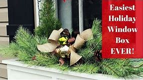 Easiest Christmas Window Box Idea Ever!