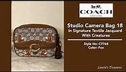 Coach Studio Camera Bag 18 In Signature Textile Jacquard With Creatures - Unbox with me!