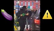 Girl spits gas pump to fit