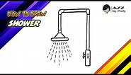 How to draw a Shower step by step