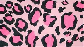 How To Make Leopard Pattern - Pink and Black Leopard Print For Wall, Nails, Make-up etc
