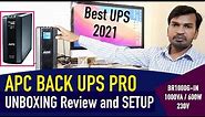 BEST UPS - APC BACK UPS PRO | UNBOXING Review and SETUP | BR1000G-IN, 1000VA / 600W, 230V