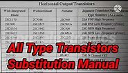 All Type #Transistors #Substitution Manual and Equivalent