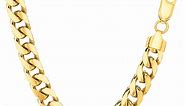 14k Yellow Solid Gold Miami Cuban Link Chain Mens Bracelet, 6.2mm, 8.5