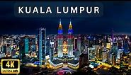 Kuala Lumpur City Night Time by Drone 4k - Kuala Lumpur Malaysia