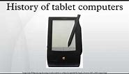 History of tablet computers