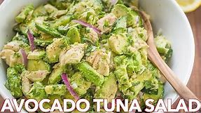Healthy Avocado Tuna Salad Recipe + Light Lemon Dressing
