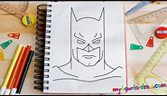 How to draw Batman - Easy step-by-step drawing lessons for kids