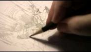Neal Adams Drawing a Batman Pencil Sketch