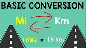 Converting Mile to Kilometer and Kilometer to Mile | Animation