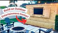 Building an Outdoor TV Center with Raised Flower Bed | How I Built a TV Cabinet |