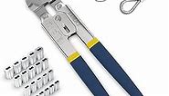 Sanuke Wire Rope Crimping Swaging Tool Cable Crimps up to 2.2mm(2/32inch) with 160pcs 4sizes Aluminum Double Barrel Ferrule Loop Sleeve and 10pcs Stainless Steel Thimble Assortment Kit