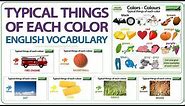Typical things of each colour - English Vocabulary Lesson