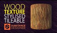 Substance Designer - Procedural Stylised tileable WOOD texture | Stylised Game Art | PBR texture