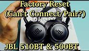 JBL TUNE 510BT / 500BT Headphones: How to Factory Reset (Can't Connect or Pair?)