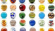 42pcs Marbles for Kids Enthusiasts 0.63 inch Small Handmade Glass Marbles Decoration Bulk Set for Marble Game Toy Cool Colored Unique Marbles