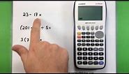 Basic Math - Using a Casio fx-9750GII Calculator