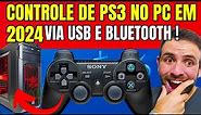 COMO USAR CONTROLE DO PS3 NO PC PELO BLUETOOTH USB | 2024