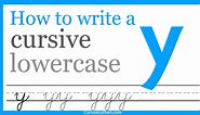 Cursive y – How to Write a Lowercase y in Cursive