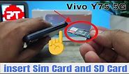 How to insert Sim Card and SD card in Vivo Y75 5G