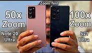 Galaxy S21 Ultra 100x Zoom Test | Galaxy S21 Ultra Vs Note 20 Ultra Zoom Test