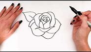 How To Draw A Rose Step By Step 🌹 | Rose Drawing EASY | Super Easy Drawings