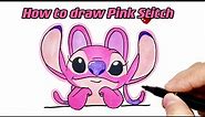 How to Draw Pink Stitch with Colorful Markers | Lilo & Stitch - Easy and Fun for beginners