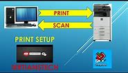 How to download driver for sharp dx 2500, printer setup , scan setup in pc using scannel tool