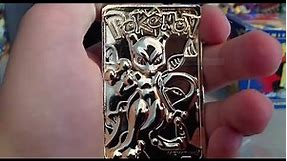 Opening a limited edition 23k gold plated mewtwo pokemon card